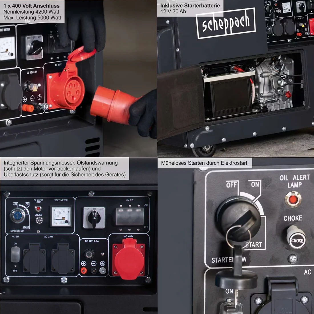 Scheppach dizel agregat za struju DPG5200-BE 5kW - Image 2